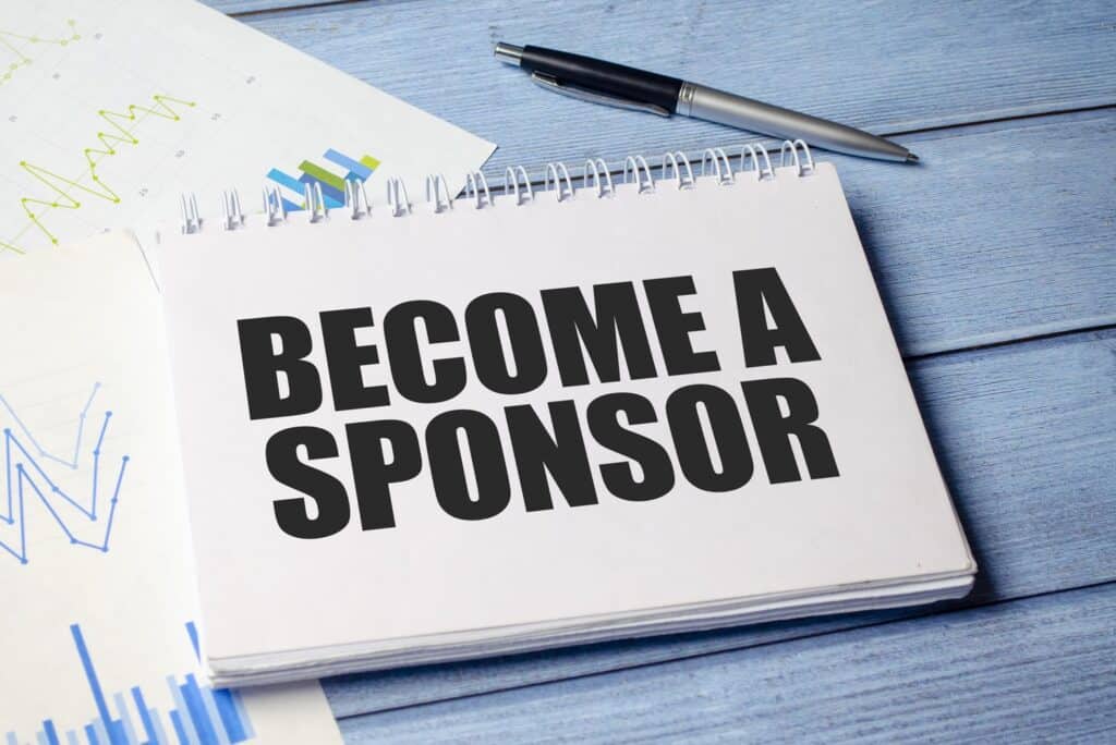 become sponsor text blue wooden background charts | Anything for Sports | Las Vegas Sports